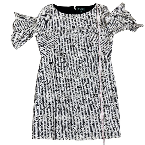 Lauren Ralph Lauren 14 HEAVILY Embroidered Flutter Short Sleeve Striped Spring - Picture 13 of 13